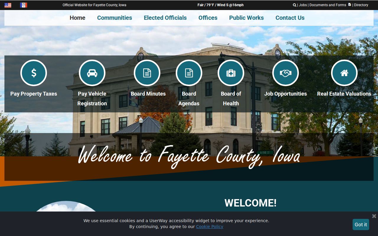 Fayette County government home for warrant record office routing